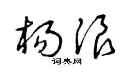 曾庆福杨浪草书个性签名怎么写