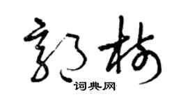 曾庆福郭树草书个性签名怎么写