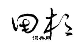 曾庆福田杉草书个性签名怎么写