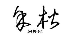 曾庆福余楷草书个性签名怎么写