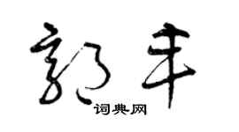 曾庆福郭丰草书个性签名怎么写