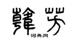 曾庆福韩芳篆书个性签名怎么写