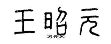 曾庆福王昭元篆书个性签名怎么写