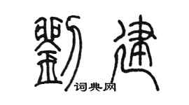 陈墨刘建篆书个性签名怎么写