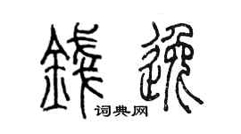 陈墨钱逸篆书个性签名怎么写