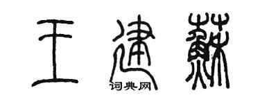 陈墨王建苏篆书个性签名怎么写