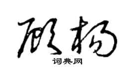 曾庆福顾杨草书个性签名怎么写