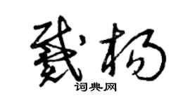 曾庆福戴杨草书个性签名怎么写