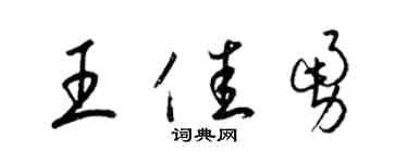 梁锦英王佳勇草书个性签名怎么写