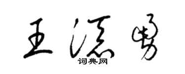 梁锦英王添勇草书个性签名怎么写