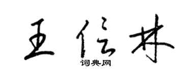 梁锦英王信林草书个性签名怎么写