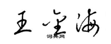 梁锦英王金海草书个性签名怎么写