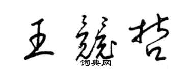 梁锦英王竞哲草书个性签名怎么写