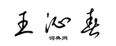 梁锦英王沁春草书个性签名怎么写