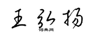 梁锦英王弘扬草书个性签名怎么写