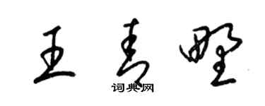 梁锦英王青野草书个性签名怎么写