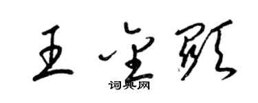 梁锦英王金显草书个性签名怎么写