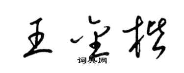 梁锦英王金楷草书个性签名怎么写