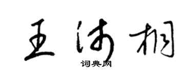 梁锦英王沛桐草书个性签名怎么写