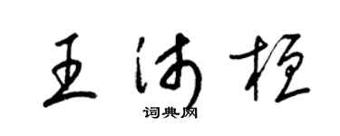 梁锦英王沛桓草书个性签名怎么写