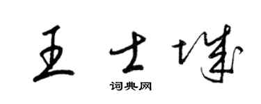 梁锦英王士城草书个性签名怎么写