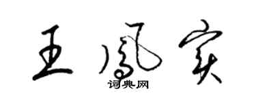 梁锦英王凤实草书个性签名怎么写