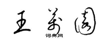 梁锦英王万园草书个性签名怎么写