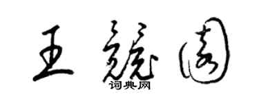 梁锦英王竞园草书个性签名怎么写