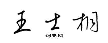 梁锦英王士桐草书个性签名怎么写