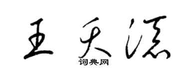 梁锦英王夭添草书个性签名怎么写