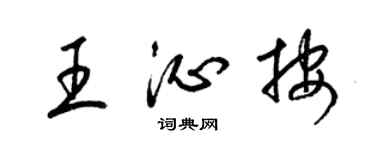 梁锦英王沁按草书个性签名怎么写