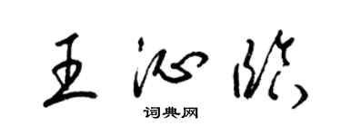 梁锦英王沁临草书个性签名怎么写