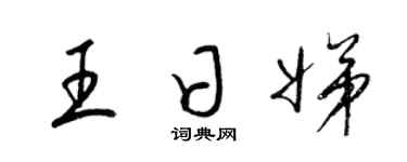 梁锦英王日娣草书个性签名怎么写