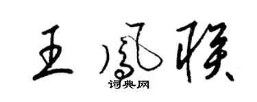 梁锦英王凤联草书个性签名怎么写