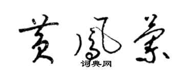 梁锦英黄凤兰草书个性签名怎么写