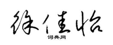 梁锦英徐佳怡草书个性签名怎么写