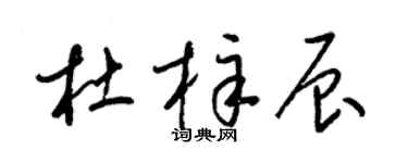 梁锦英杜梓辰草书个性签名怎么写