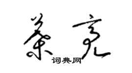 梁锦英叶亮草书个性签名怎么写