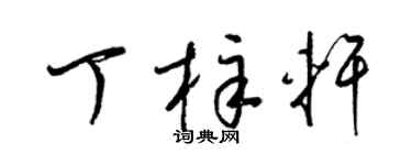 梁锦英丁梓轩草书个性签名怎么写