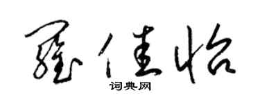 梁锦英罗佳怡草书个性签名怎么写