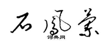 梁锦英石凤兰草书个性签名怎么写