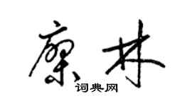 梁锦英廖林草书个性签名怎么写