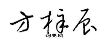 梁锦英方梓辰草书个性签名怎么写