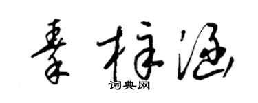 梁锦英秦梓涵草书个性签名怎么写