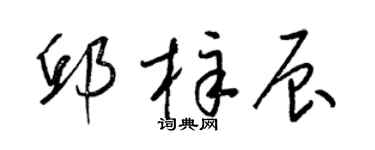 梁锦英邱梓辰草书个性签名怎么写