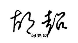 梁锦英胡超草书个性签名怎么写