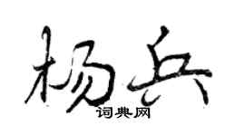 曾庆福杨兵行书个性签名怎么写