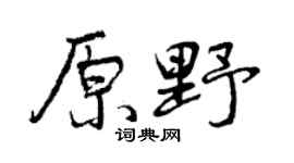 曾庆福原野行书个性签名怎么写