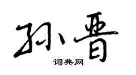 曾庆福孙晋行书个性签名怎么写