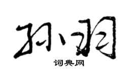 曾庆福孙羽行书个性签名怎么写